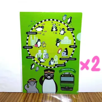 Suica 펭귄 야마노테선 철도 클리어 파일 JR 동일본