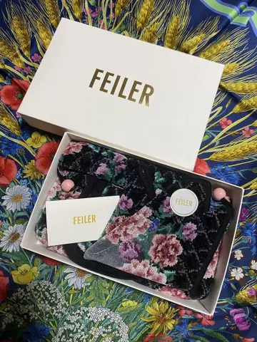 FEILER 로맨스 손수건과 손잡이 복조리 상자 세트