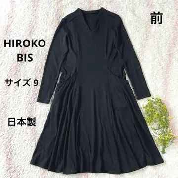 일본제 HIROKO BIS 모 100% 플레어 원피스 사이즈 9