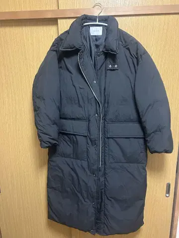 simplicite 롱 스텐칼라 다운 코트 블랙