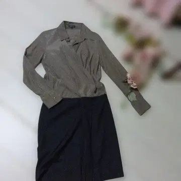 INDIVI 랩 스타일 수트 브라운 블랙