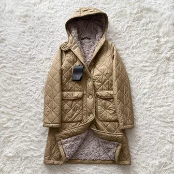매킨토시 택 포함 퀼팅 자켓 롱 보아 안감 베이지