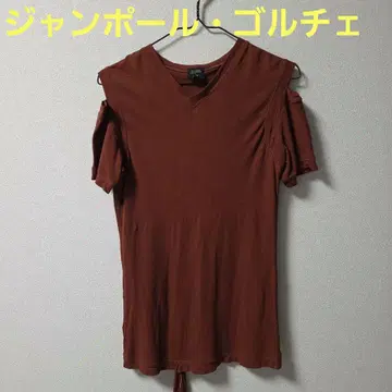 장 폴 고티에 V넥 반팔 티셔츠
