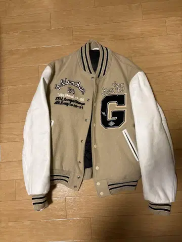 골든 베어 바시티 자켓 golden bear 베이지