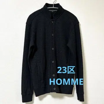 23구 HOMME 남성용 가디건 자켓 다크 그레이 블랙