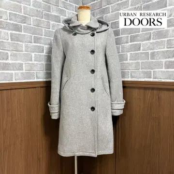 URBAN RESEARCH DOORS 후디드 코트 세미 롱 코트