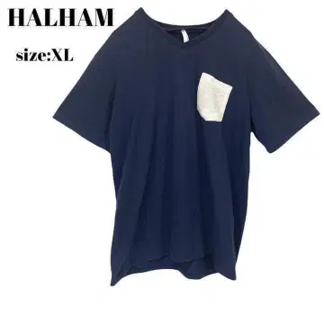 HALHAM 하르하무 셔츠 티셔츠 상의 네이비 컬러 귀여운