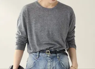 plage CU Fine Knit 풀오버 그레이