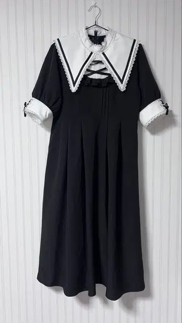 Dear My Love 레이스업 세일러 카라 원피스 3L