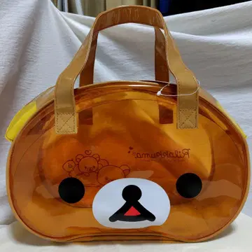리락쿠마 페이스형 클리어 백 희귀 레어 레트로