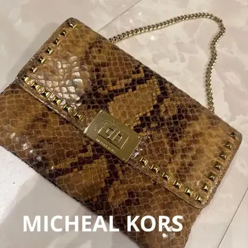 MICHAEL KORS 숄더백 뱀 패턴 브라운