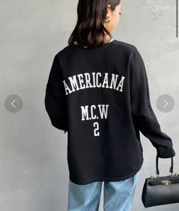 MICA&DEAL 백로고 V넥 풀오버 블랙
