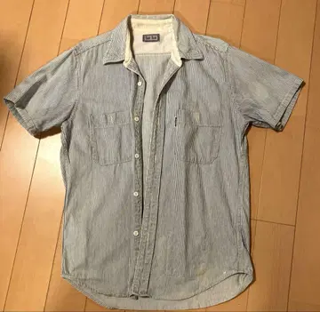 블루블루 BLUE BLUE 스트라이프 패턴 반팔 셔츠