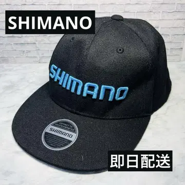 SHIMANO 로고캡 블랙 챙 프린트 패턴