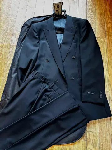 큰 키 칠흑 예복 수트 A7 울 100% 더블 브레스트 피크 라펠