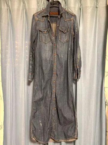 Genuine Vintage GOA 데님 셔츠 원피스