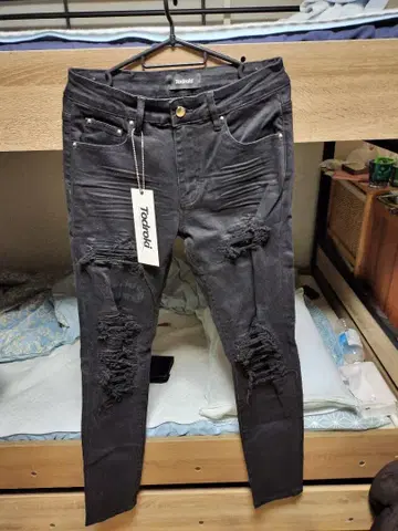 Tadori 스키니 데님 블랙