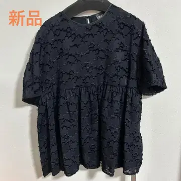 [ 새상품 ] Ballsey 마가렛 컷 자카드 허리 개더 블라우스