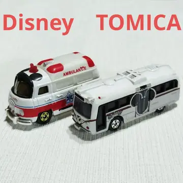 디즈니 토미카 미키 미니카 세트 구급차 버스 디즈니랜드