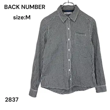 BACK NUMBER 백넘버 셔츠 상의 긴팔 체크 M