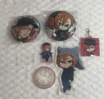 문호 스트레이독스 나카하라 츄야 굿즈 묶음 판매 캔뱃지