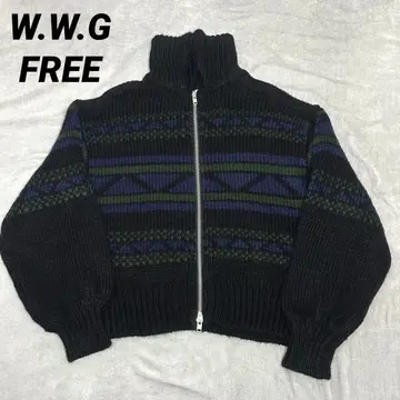 W.W.G WHO'S WHO gallery 자카드 코위찬 니트 긴팔