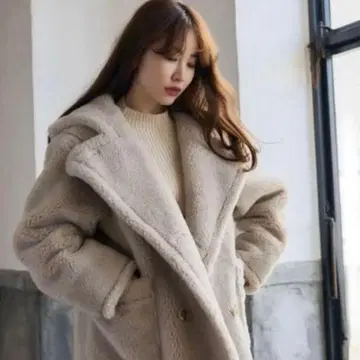 herlipto Fleur Shearling Boa Coat M