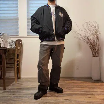 USA제 바시티 자켓 XL 킹 루이 네이티브 무늬 굿 레귤러 구제 의류