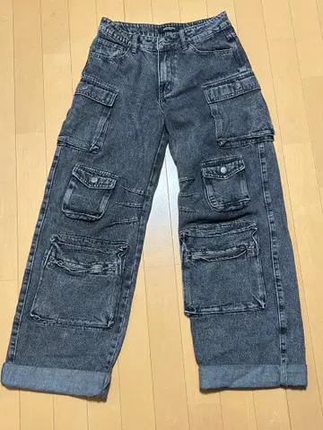 AMERICAN BAZI 그레이 카고 팬츠
