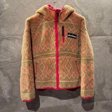 WILD THINGS 플리스 자켓 핑크/그린