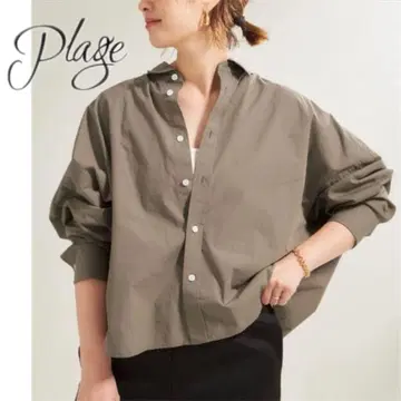 Plage 플라주 24SS 워셔 쇼트 셔츠 카키