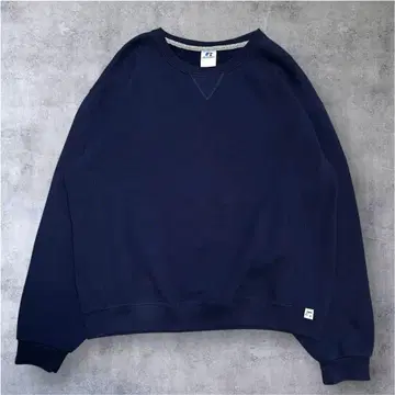 러셀 애슬레틱 맨투맨 앞 V 가제트 네이비 L