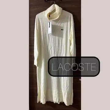 LACOSTE [ 미사용 새상품 ] 하이넥 니트 롱 원피스