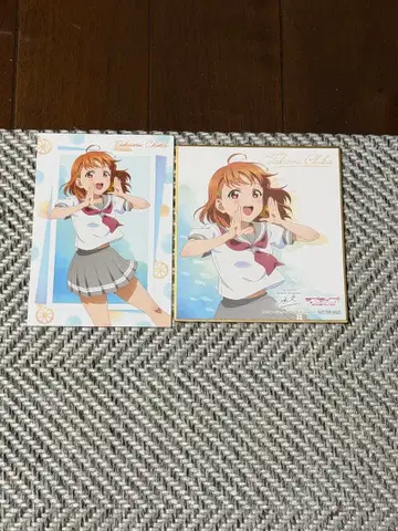Aqours 9주년 전시회 색지 타카미 치카 특전 브로마이드