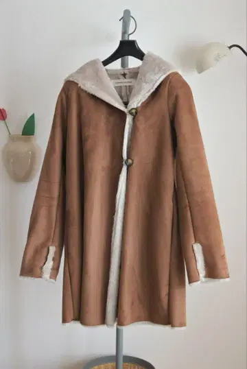 natural couture 후드 부착 롱 코트