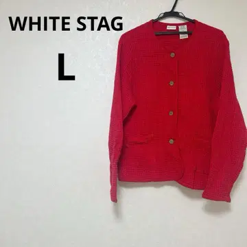 WHITE STAG [ L ] 가디건 빨간색