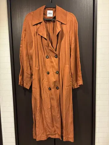 ZARA 오렌지 트렌치코트 일본 L 상당