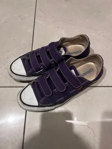 CONVERSE ALL STAR 보라색 벨크로 스니커즈