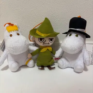 스너프킨 & 무민 아빠 엄마 봉제 인형 마스코트 라운드원 한정판