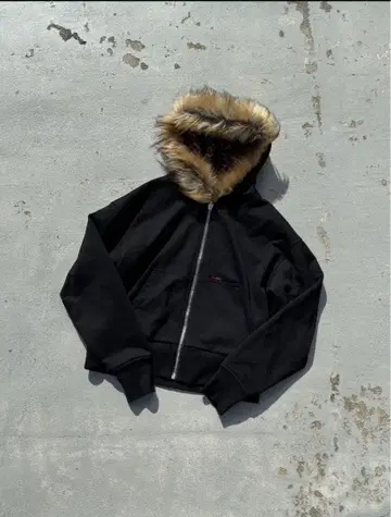 새상품 9/S project FUR ZIP HOODIE BLACK M