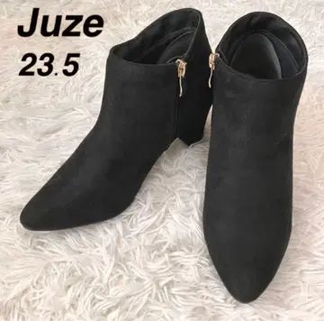 juze 주 제 블랙 스웨이드 숏부츠