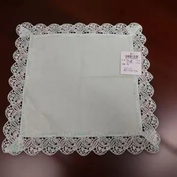 미사용 새상품 근자와 레이스 손수건 은방울꽃