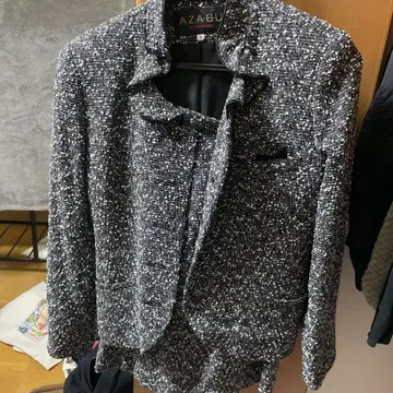 AZABU 테일러드 자켓 블랙/화이트