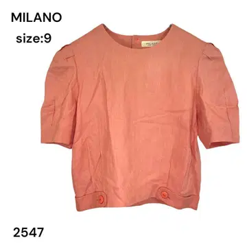 밀라노 MILANO 셔츠 상의 반팔 9 린넨 스타일리시 귀여운