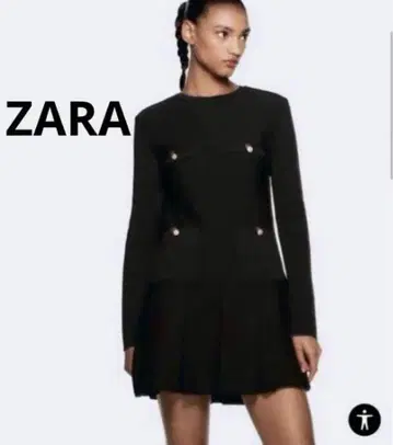 ZARA 블랙 긴팔 미니 원피스 택 포함 미사용 새상품