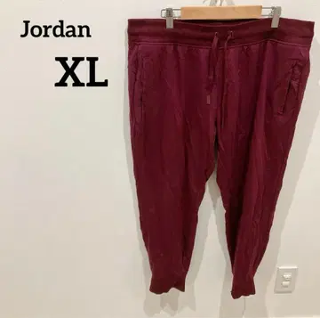 한정판 Jordan [ XL ] 버건디 스웨트 팬츠 속기모