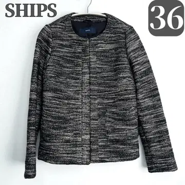 SHIPS 노카라 자켓 36 여성용 아우터 블랙 긴팔