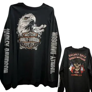할리데이비슨 롱티셔츠 XL 블랙