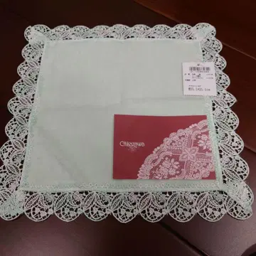 미사용 새상품 근자와 레이스 손수건 은방울꽃