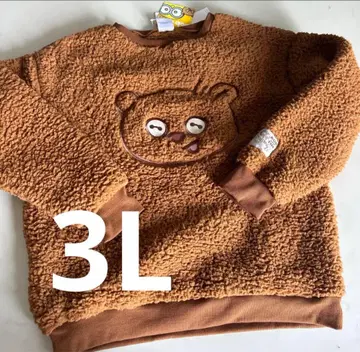새상품 minion 팀 브라운 곰 자수 트레이닝복 3L